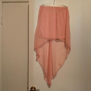 Pink high low skirt